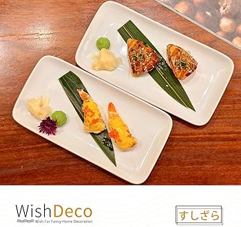 Amazon.co.jp: WishDeco 長角皿 6枚セット 焼き物皿 魚 皿 刺身